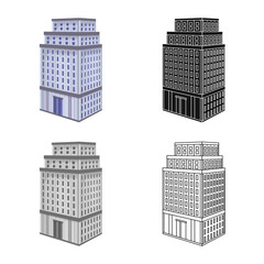 Vector design of bank and business sign. Set of bank and university vector icon for stock.