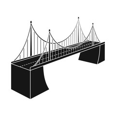 Vector design of bridge and rock logo. Collection of bridge and brick vector icon for stock.