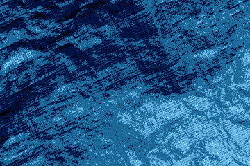 blue background of coarse fabric.