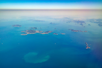 Aerial view of the beautiful Yokjido island