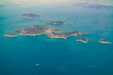 Aerial view of the beautiful Yokjido island