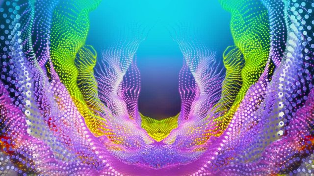 Abstract animation - 3d portal underwater.