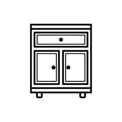 Wardrobe icon or logo in modern style vector