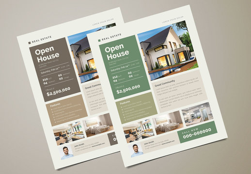 Green Real Estate Flyer Layout