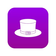 Leprechaun hat icon digital purple for any design isolated on white vector illustration