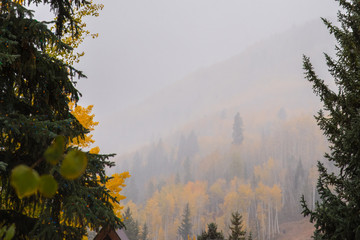 Vail in autumn in the mountains