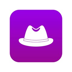 Man hat icon digital purple for any design isolated on white vector illustration