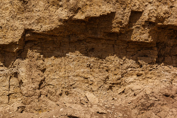 Deep soil slice as drawing, background natural