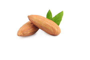 Almond nut isolated on white background