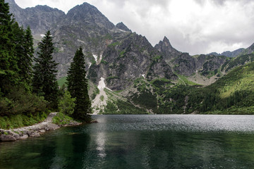Naklejka na ściany i meble Road in the mountains. Tatra National Park, Poland.