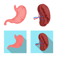 Vector design of body and human logo. Set of body and medical vector icon for stock.