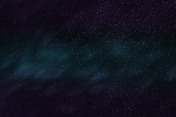 Abstract background texture of distant star space and multicolored nebula, illustration.
