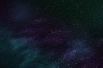 Abstract background texture of distant star space and multicolored nebula, illustration.