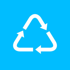 recycle icon template, arrow recycle triangle logo for plastic materials