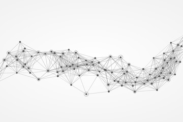 Abstract vector polygon network. Vector Illustration for technical, technological, science materials background