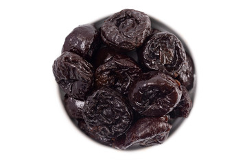 Prunes Isolated on a White Background
