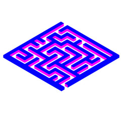 Vector labyrinth. Maze game illustration