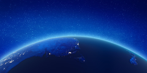 Australia, New Zealand city lights