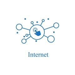 Fototapeta premium Internet concept. Social network communication in the global computer networks.