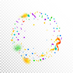 Streamers and confetti. Festive tinsel and foil ri