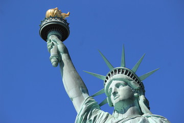 Obraz premium An amazing view of the statue of Liberty