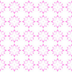 Pink geometric seamless pattern. Hand drawn waterc