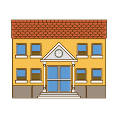 school building of primary isolated icon