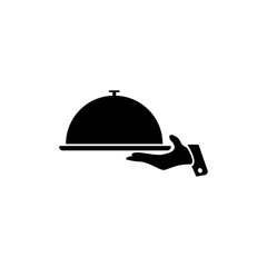 Food Tray on the Hand / Waiters Serving Icon Vector