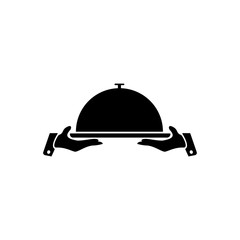 Food Tray on the Hand / Waiters Serving Icon Vector