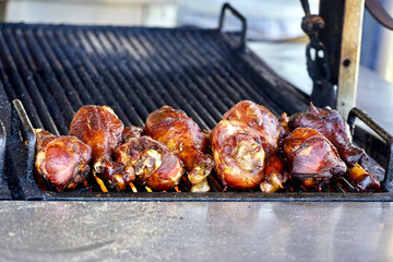 Roasted turkey calf.