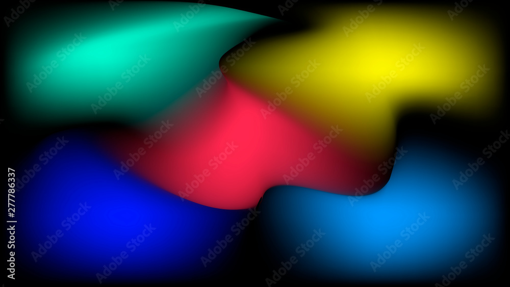 Poster Abstract gradient on blue background. Vector color gradient.
