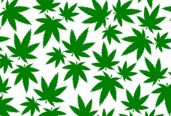 Fototapeta na wymiar Cannabis leaf marijuana vector colorful illustration ganja 