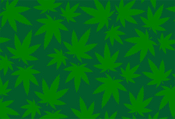 Naklejka na ściany i meble Cannabis leaf marijuana vector colorful illustration ganja 