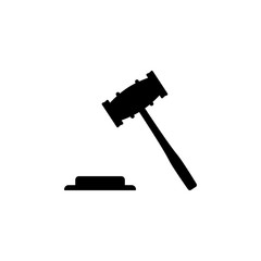 gavel judge symbol icon template illustration vector