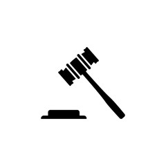 gavel judge symbol icon template illustration vector