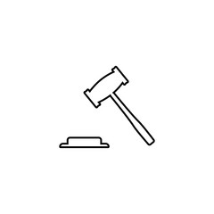 gavel judge symbol icon template illustration vector