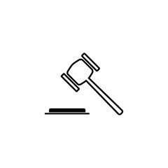 gavel judge symbol icon template illustration vector