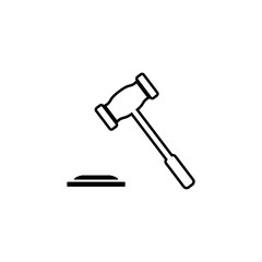 gavel judge symbol icon template illustration vector