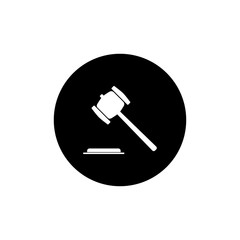 gavel judge symbol icon template illustration vector