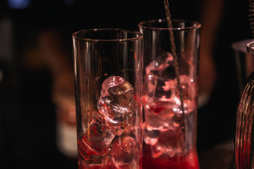 Work in the bar, cocktails and bartenders