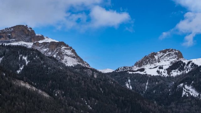 Clouds and mountains in Campitello di Fassa, Province of Trento, Trentino-Alto Adige/Sudtirol, Italian Dolomites, Italy, Europe