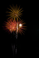 beautiful firework celebration at night