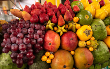 Naklejka na ściany i meble Exotic fruits display