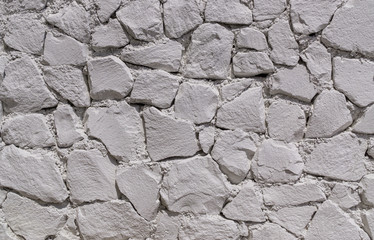 Wall of white stones