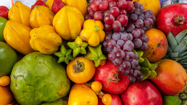 Exotic fruits display