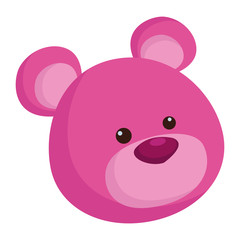 purple teddy bear cartoon symbol