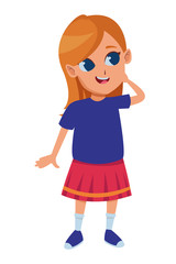 girl having fun and playing