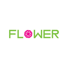 FLOWER logo letter design vector