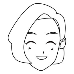 old woman smiling and happy in black and white