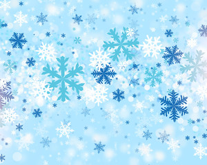 background with beautiful snowflakes for new year and christmas